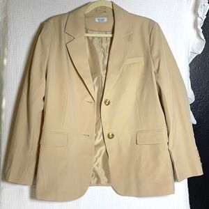 Miss Selfridge petites tan blazer jacket sz 8 (M)